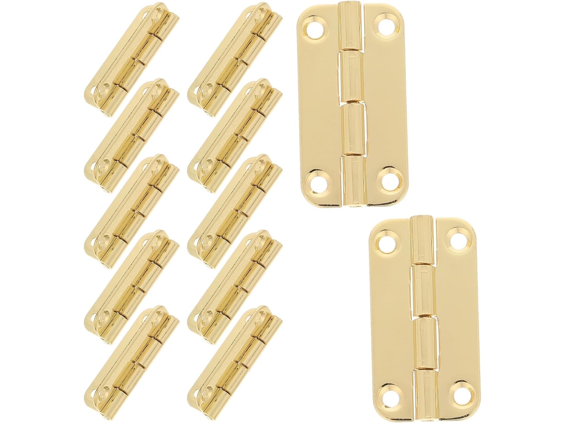 Fomiyes 12 Peças Mini Dobradiças Vintage Em Ouro Antigo Para Caixa De Joias Madeira Com Cantos Arredondados E Carga