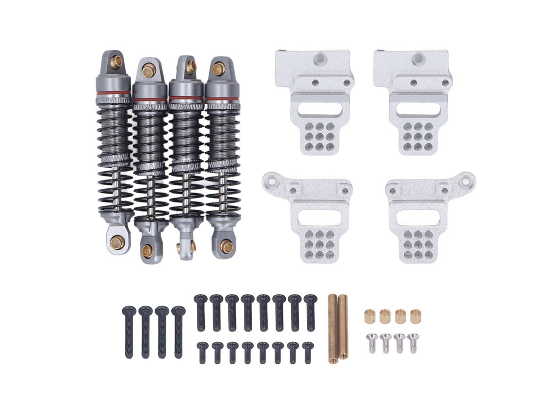 Mali conjunto de Amortecedores de Alumínio e Suportes para Carro Rc Traxxas Trx4m 1/18 Cor Titânio