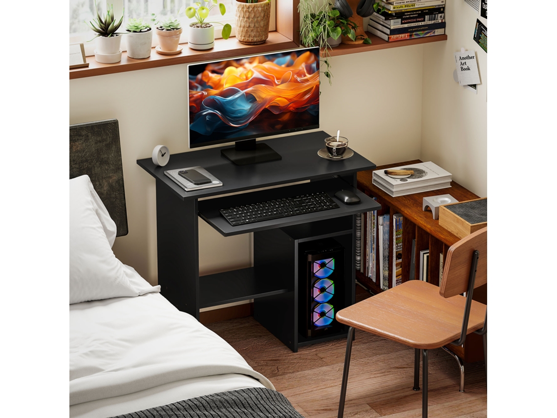Computer Desk, Desk, Chipboard, Metal, 80 X 45 X 75 Cm, Black