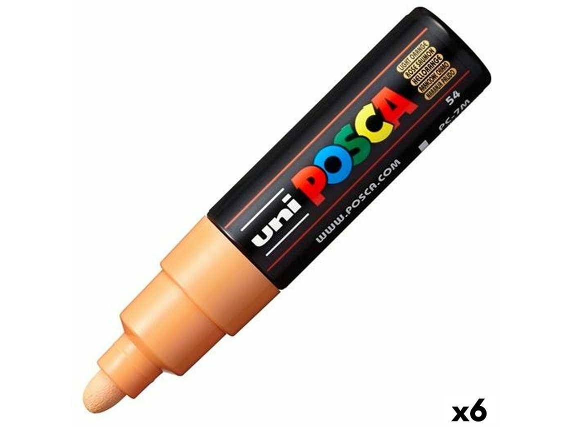Marcadores POSCA Pc-7M Light Laranja 6 Unidades
