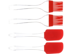 Kit de 4 Escovas de Silicone para Grelha e Cozinha,s Ao Calor, Leves e Ideais para Grelhar e Cozinhar na Cozinha, Cor CHABERLU