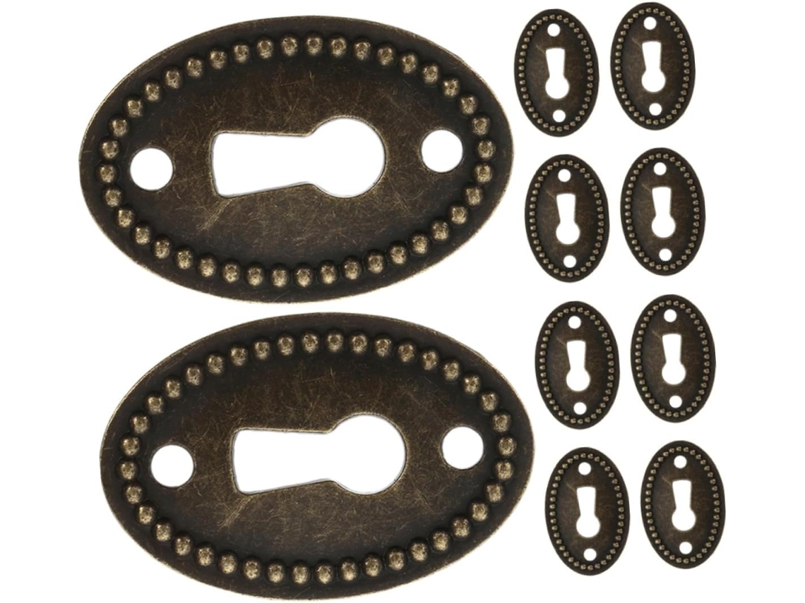 Lifkome Conjunto De 12-placas Protetoras Fechadura Vintage, Resistentes E Para Móveis, Armários E Cômodas