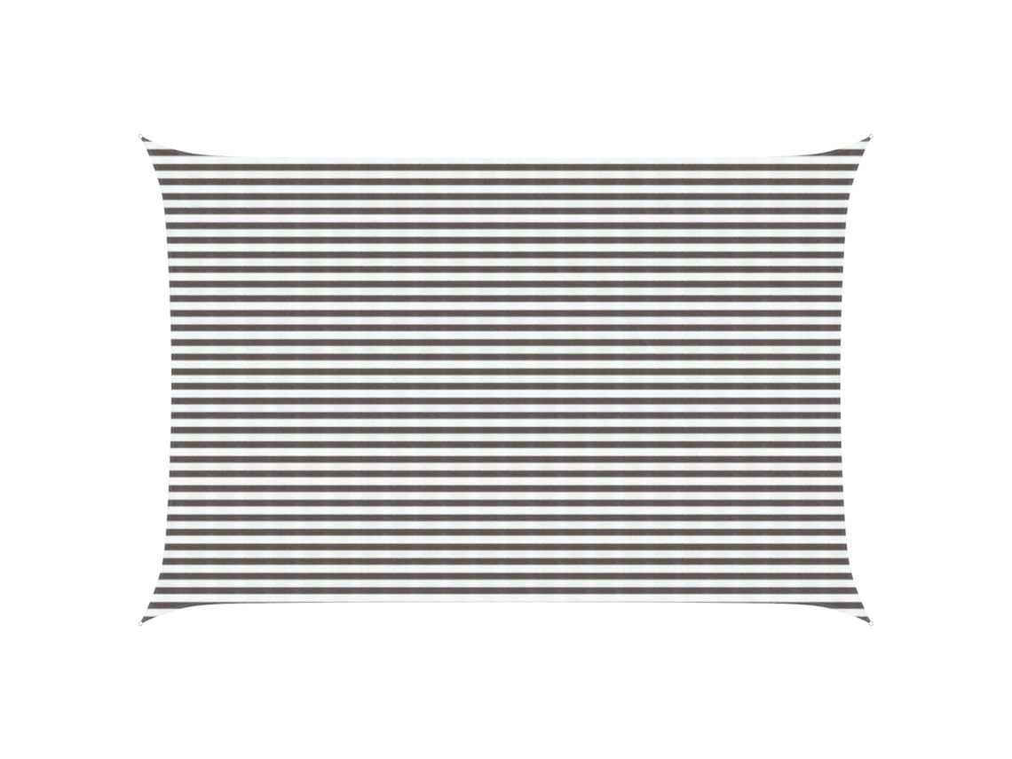Vidaxl Vela De Sombra 4 X 7 M Hdpe Retangular Cinza Claro E Branco