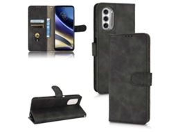 Capa De Celular Motorola Moto G52 Jp Com Fecho Magnético Em Couro Sintético E Toque Aveludado.
