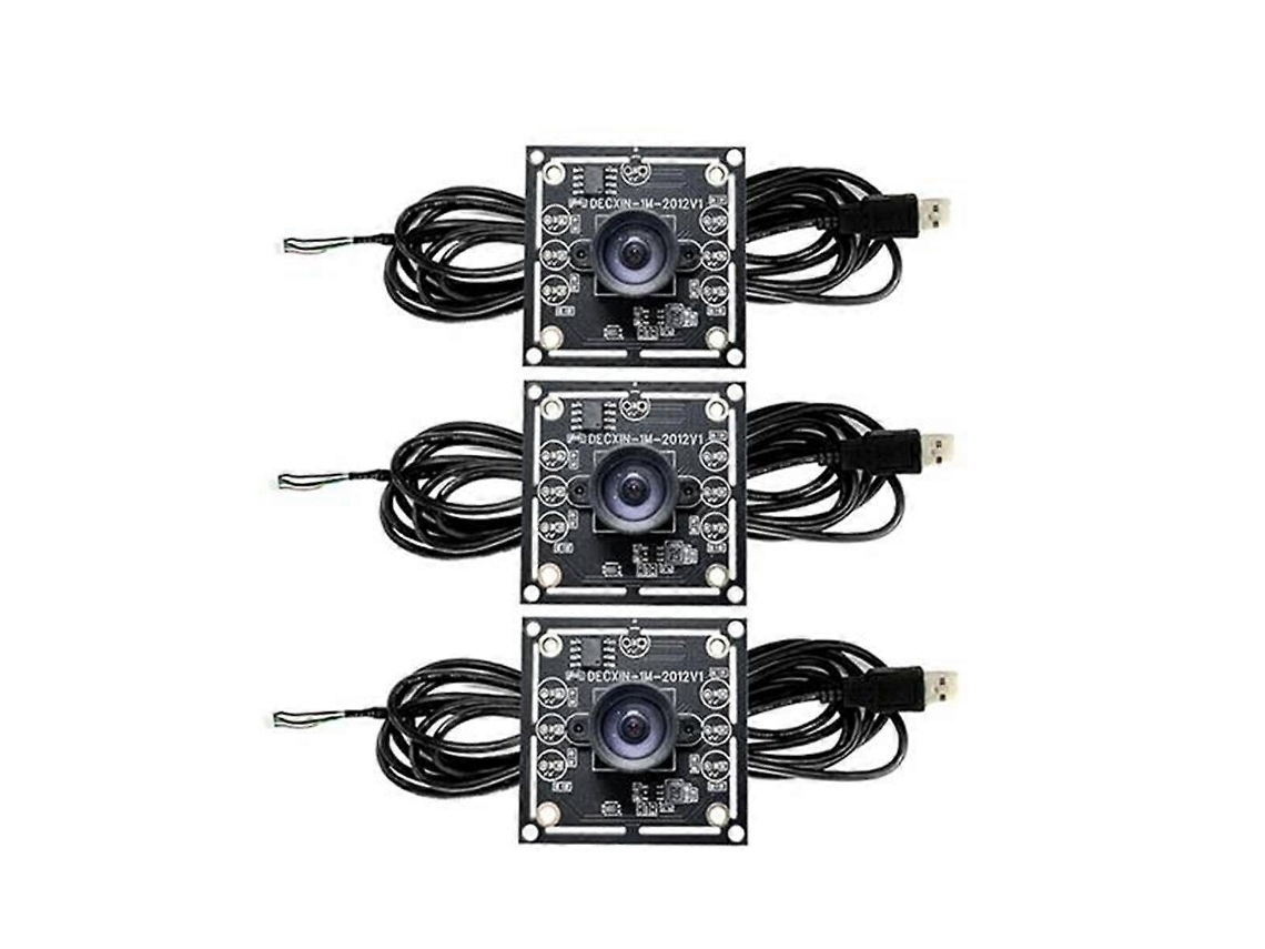 Módulo De Câmera 3 Peças 100 Graus 1mp Ov9732 1280x720 Usb Driver Grátis Foco Manual, Com Cabo De 3 Metros Brilvibera