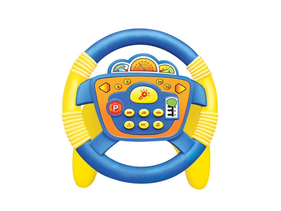 Volante Brinquedo EIFSON com Base em U para Simulação de Condução (azul)