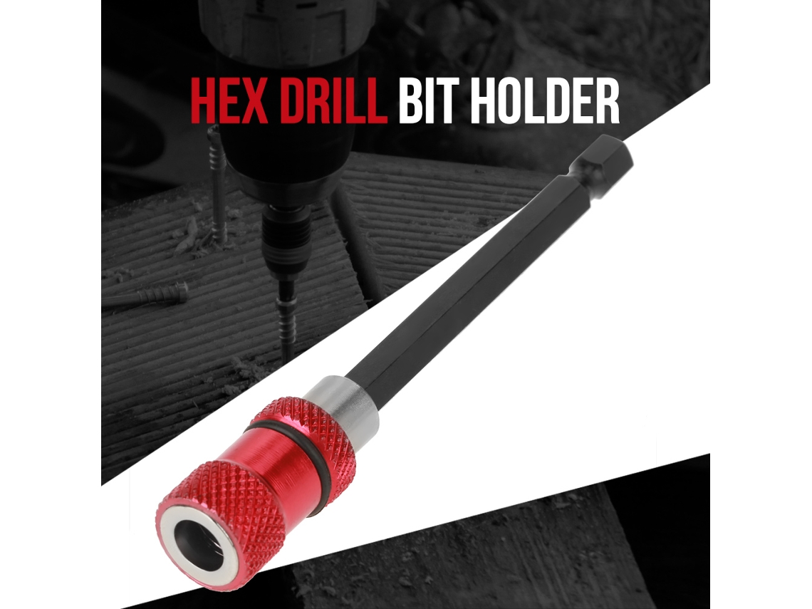 Portabrocas Magnético De 1/4" Com Cabo Hexagonal, Liberação Rápida, Extensão De Parafuso, 100mm