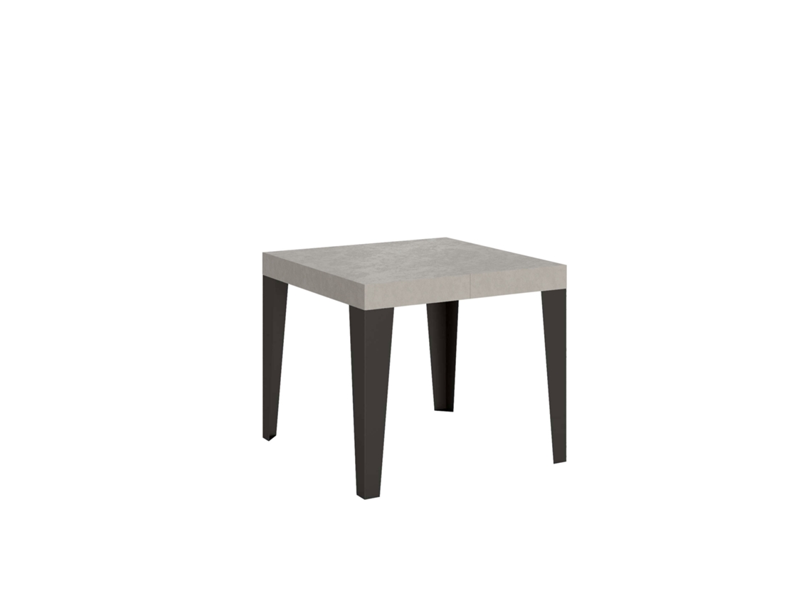 Mesa Extensível 90/246x90 Cm Flame Cashmere Pés Antracite Itamoby