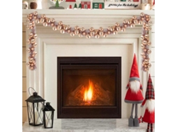 Vidaxl Guirlanda De Bolas De Natal Rosa Dourado 186 Cm Poliestireno