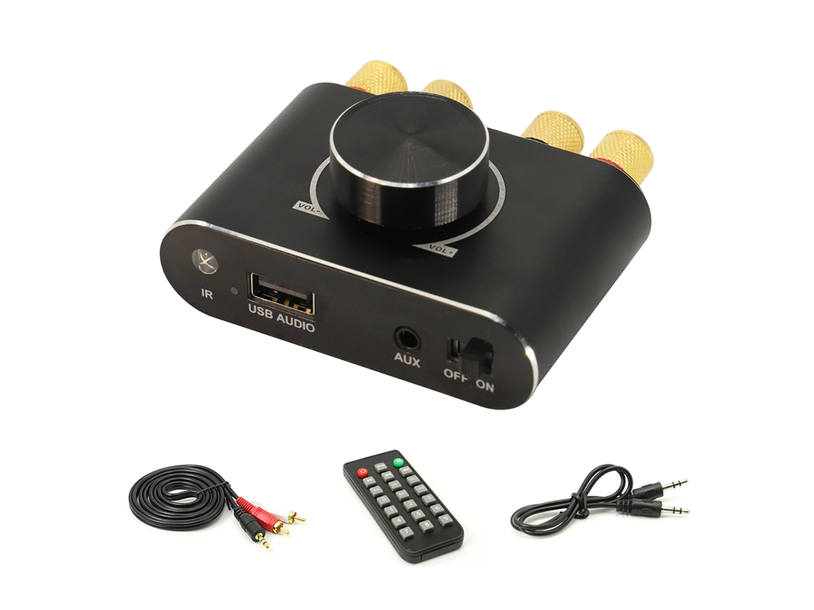 Placa Amplificador Estéreo X15H 15W 12/24V com Bluetooth USB Controle App