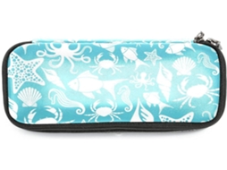 Este caderno com estampa de animais marinhos e oceânicos, de grande capacidade, é ideal para escola, mesa de trabalho, adultos e crianças.