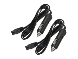 Cabo De Carga De 2m 12v Para Geladeira De Carro Cooler Box, Conector De Acendedor De Cigarro De 2 Pinos, Fundo 10a, Abs Preto (2 Unidades)