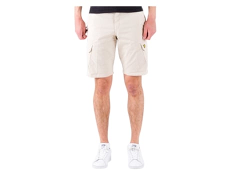 Calções De Homem Lyle E Scott Cargo Algodão Branco (31)