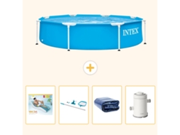 Intex Piscina Com Estrutura Redonda - 244x51 Cm - 5-peças S96