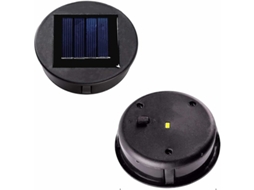Luminária solar externa com 24 leds, rotação de 360°, ip68, liga e desliga automático AQUAFORGE