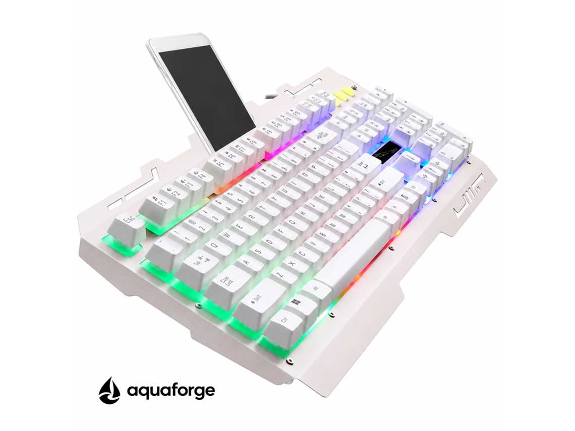 Teclado Rgb Branco, Para Jogos