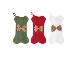 Meias De Natal, Pacote Com 3 Meias De Natal, Meias De Natal Grandes De Malha Olysi Shop