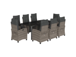 Garden Dining Set, Garden Dining Sets Vidaxl Cinzeto Rattan / Vime (200 Cm Table Length)