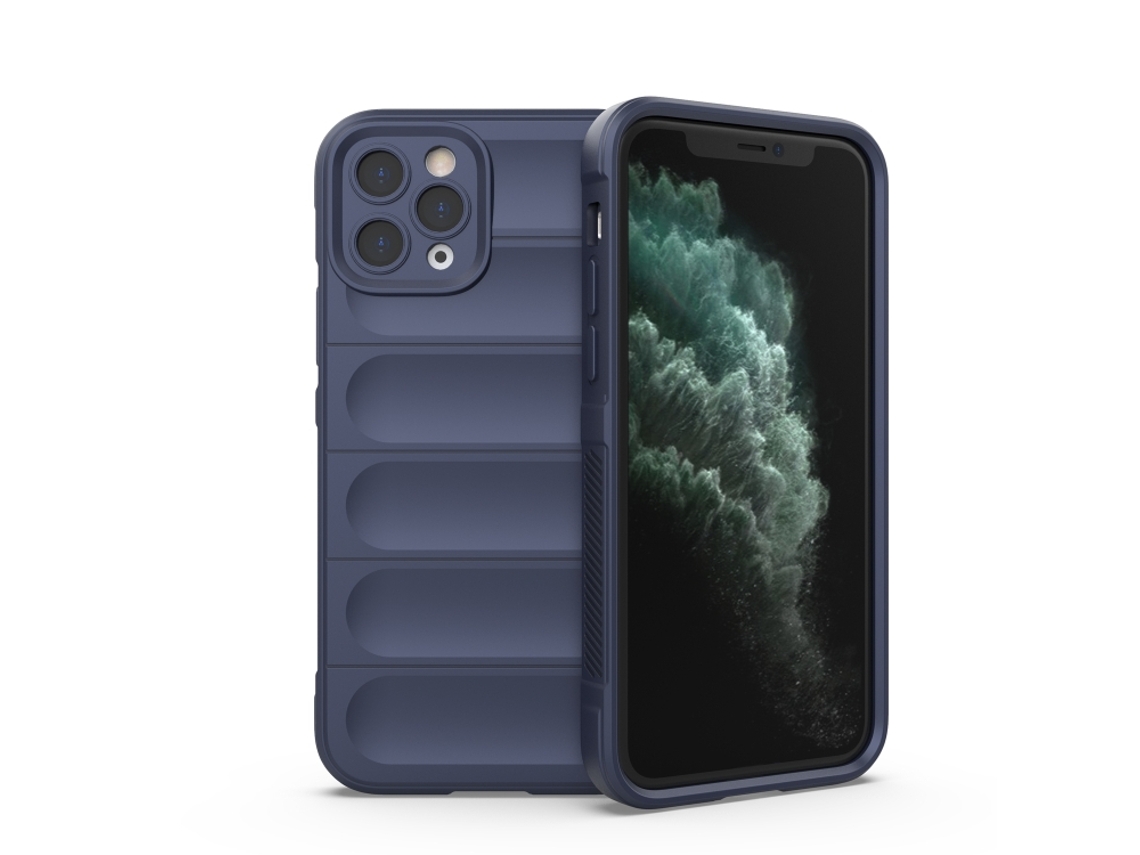 Capa Halinuia Para Iphone 11 Pro Max Magic Shield Tpu Azul Escuro (proteção Integral, Interior Em Flanela)