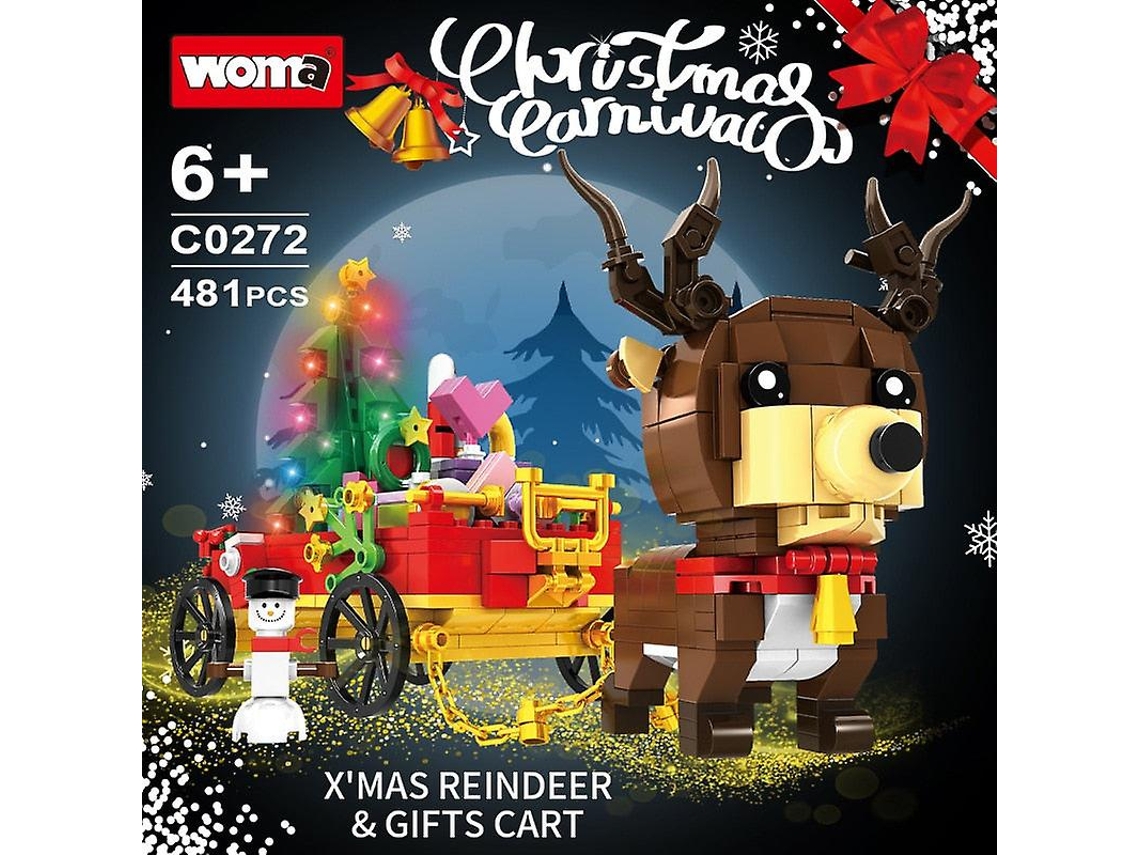 Rvore De Natal Papai Noel Rena Meia De Natal Casa Torre Blocos De Montar Cidade Casa De Inverno Carro De Natal Brinquedos Modelo Presentes Hengjian