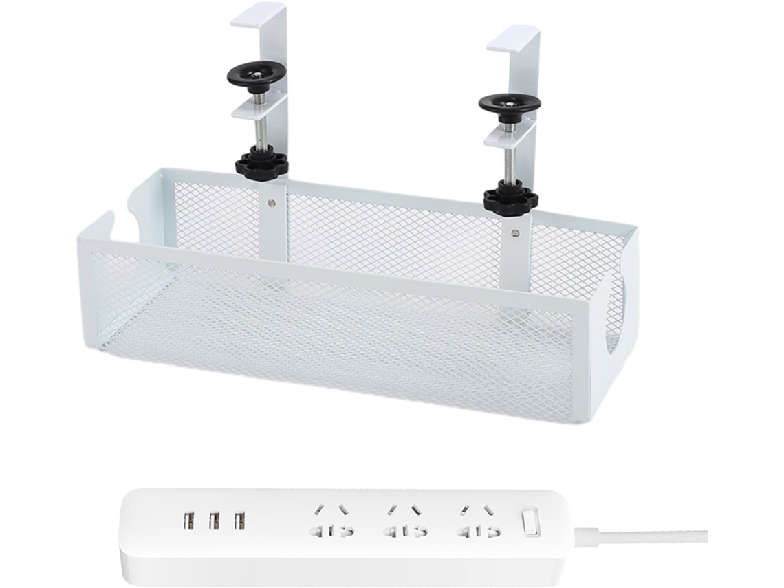 Organizador De Mesa Para Gerenciamento De Cabos Sob A Mesa, Sem Necessidade De Furar.
