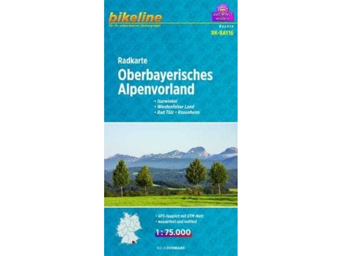 Livro Oberbayerisches Alpenvorland Cycle Map de Edited By Esterbauer Verlag (Alemão)