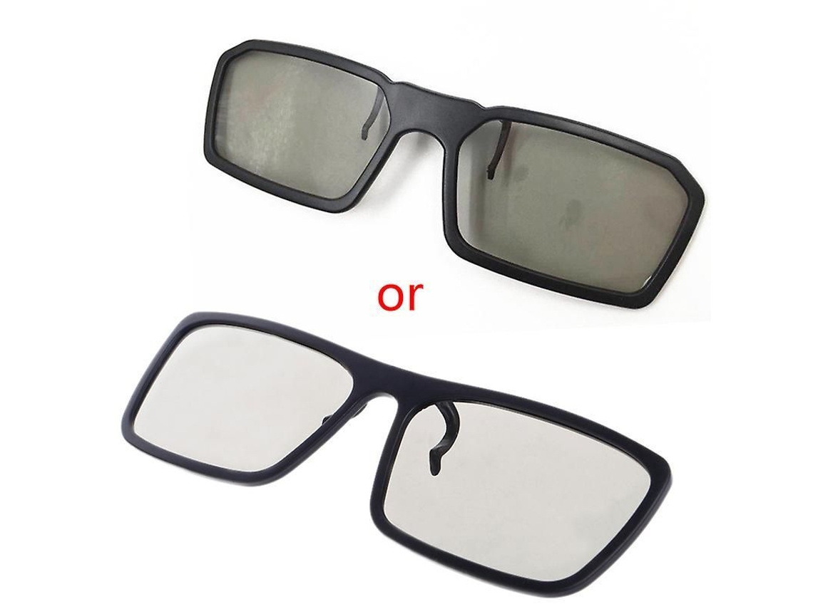 Gafas 3D Unisex Clip-on con Lentes Polarizadas para TV 3D y Cine Real D, Marco Ligero S/MARCA