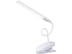 Luminária de Mesa Led Recarregável com Duas Cabeças, 2000mah, com Clipe e Sensor de Toque para Leitura. SFUSHOS