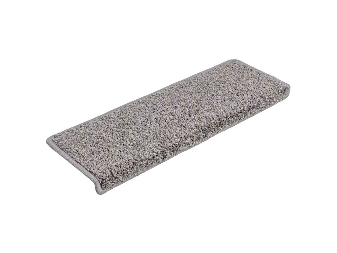 Tapetes de escada 30 Peças 65x21x4 Cm Cinza com Borda MAISON EXCLUSIVE