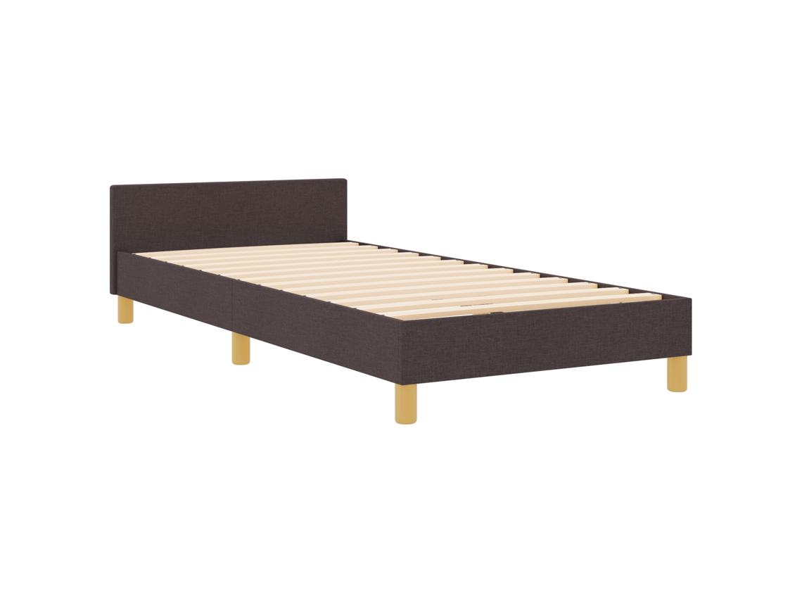 Conjunto 1 Estrado De Cama Plataforma Vidaxl Castanho Tecido (100 X 200 Cm)