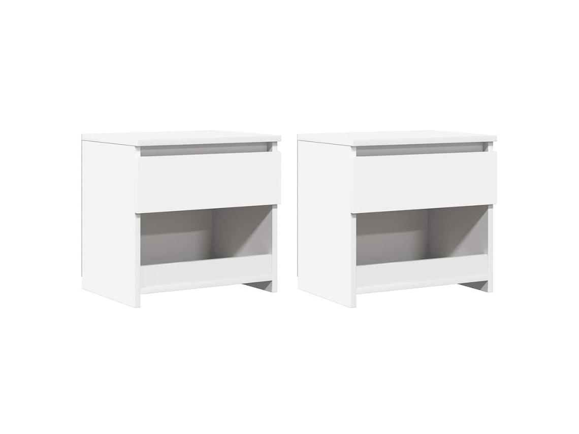 Conjunto de 2 mesas de cabeceira MAISON EXCLUSIVE em madeira branca (40x30x39 cm)