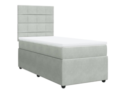 Box Spring Bed, Box Spring Beds Vidaxl Cinzeto Veludo (90 X 200 Cm)