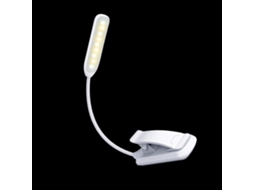 Luminária De Leitura Led Recarregável Via Usb Com Clipe, Luz Noturna