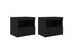 Conjunto 2 Mesa-de-cabeceira Vidaxl Preto Derivados De Madeira (50 X 40 X 45 Cm)