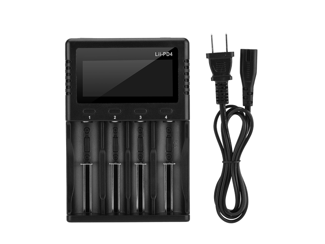 Cargador Inteligente De Baterías Liitokala Lii Pd4 Com Lcd 4 Slots