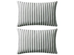Vidaxl Almofadas Para Exterior 2 Pcs 60x40 Cm Riscas Cinzentas