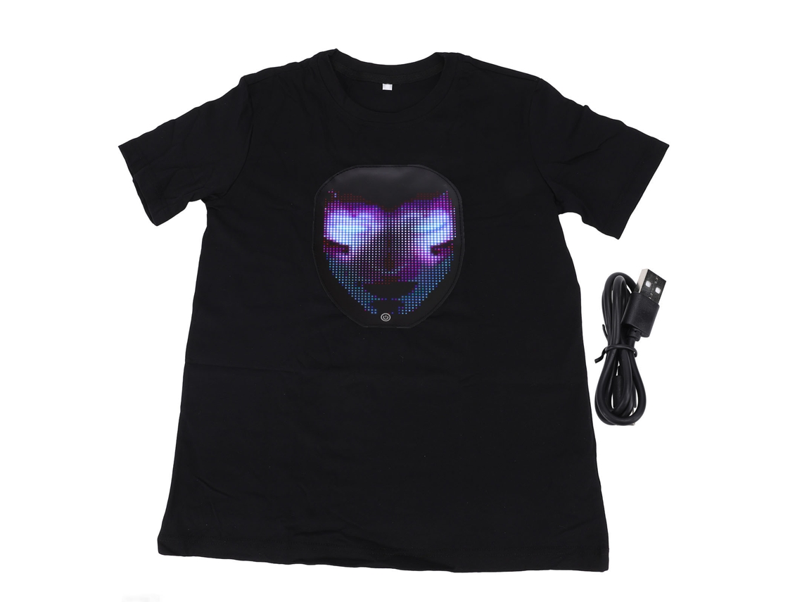 Camiseta LED Iluminada Programável S/MARCA