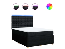 Box Spring Bed, Box Spring Beds Vidaxl Preto Tecido (140 X 190 Cm)