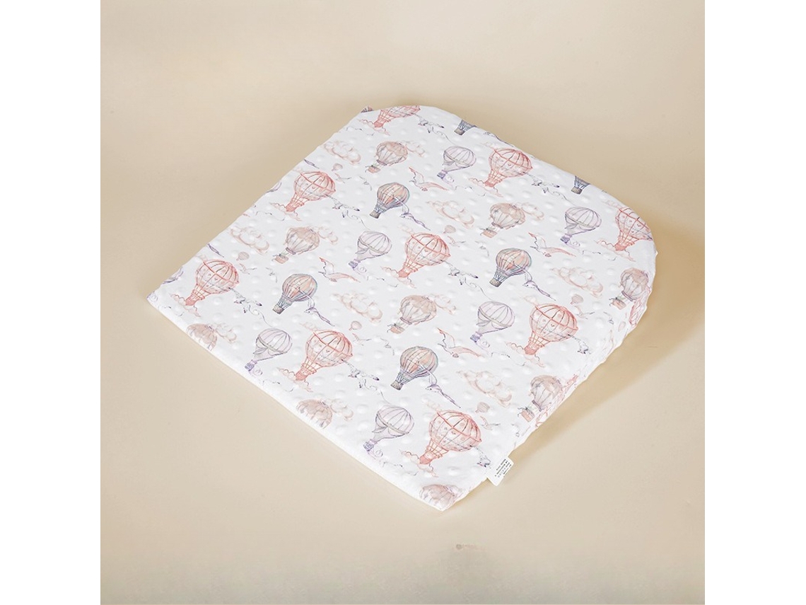 Almofada Cunha Infantil 45x45cm Tecido Tencel Veludo Tufado Balão Panoona