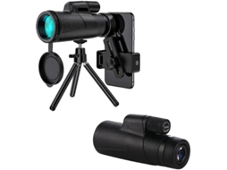 Monóculo 12x50 Bak4 Prisma Ip68 Dual Focus Ipx7 Adaptador Smartphone Tripé Vida Selvagem Preto Bestvite