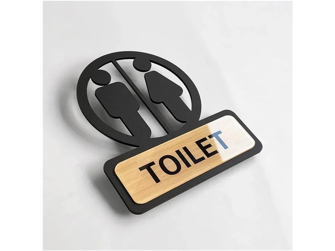 Placa de WC Autoadesiva de Alta Qualidade para Residencial e Comercial S/MARCA