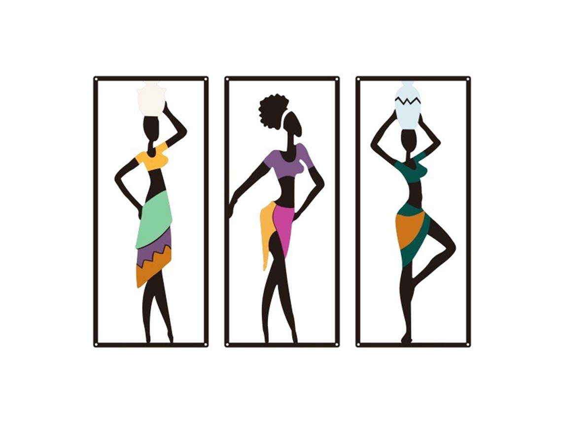 Nota Pedido: Entregar Pregos Decoração Parede Ferro Sala Estudo Mulheres Africanas 03