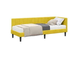Conjunto 2 Estrutura De Cama De Dia Vidaxl Amarelo Veludo (80 X 200 Cm)