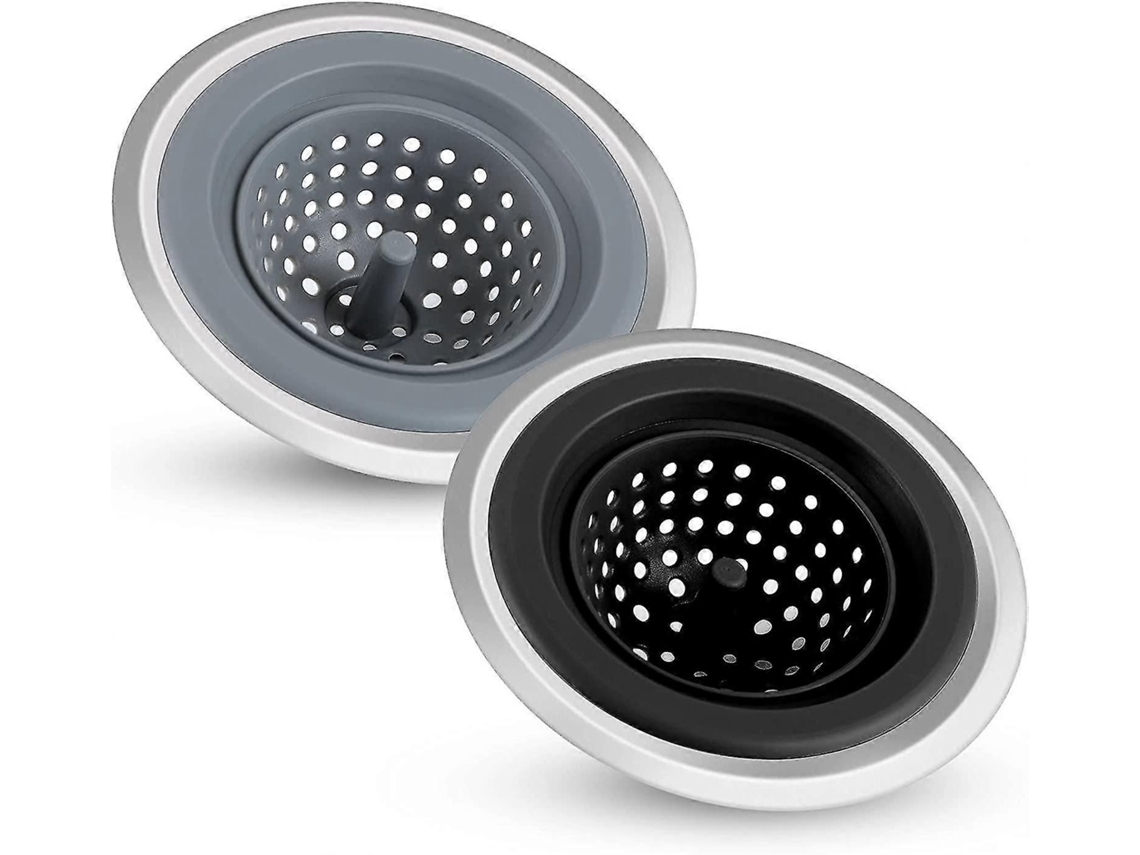 2 Unidades De Ralo De Pia Com Silicone, Tamanho 4,5 Polegadas