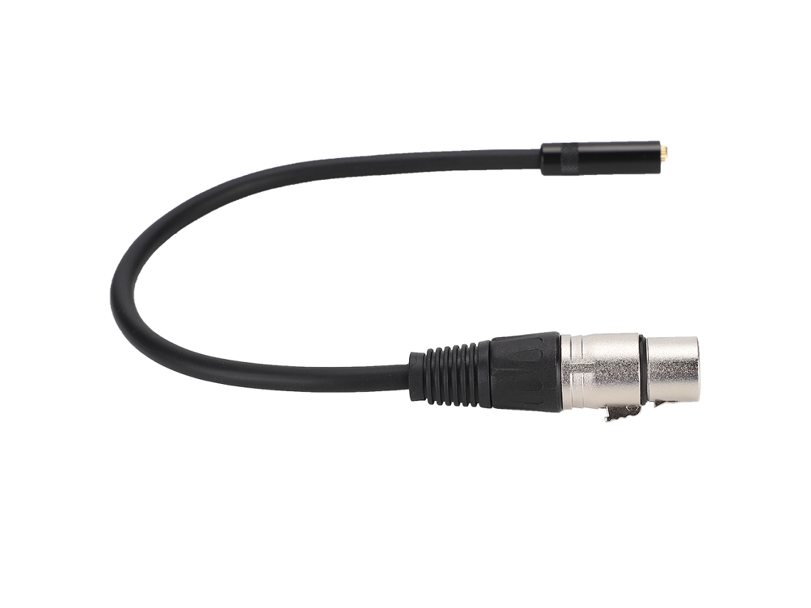 Cabo adaptador de áudio de 3,5 mm fêmea para XLR fêmea, liga de zinco, duplo blindado, 30 cm. | S/MARCA