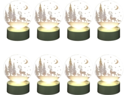 Conjunto De 8 Luminárias Cabeceira Led Natalinas Da Housoutil Com