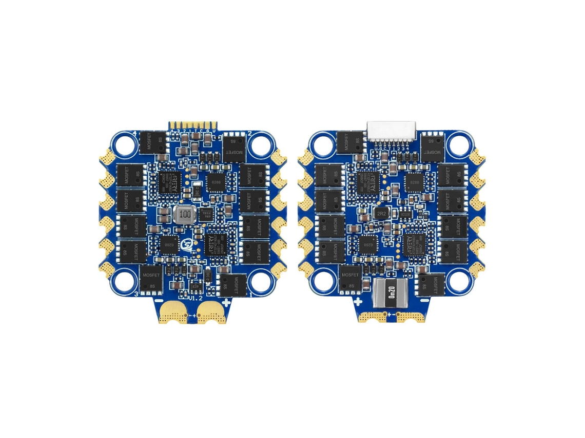 Blueson A2 Sequre 6s 65a 8s 70a 128khz 4 em 1 Esc com Am32 / Blheli_32 para Drones Rc Fpv de Corrida Freestyle MDUG