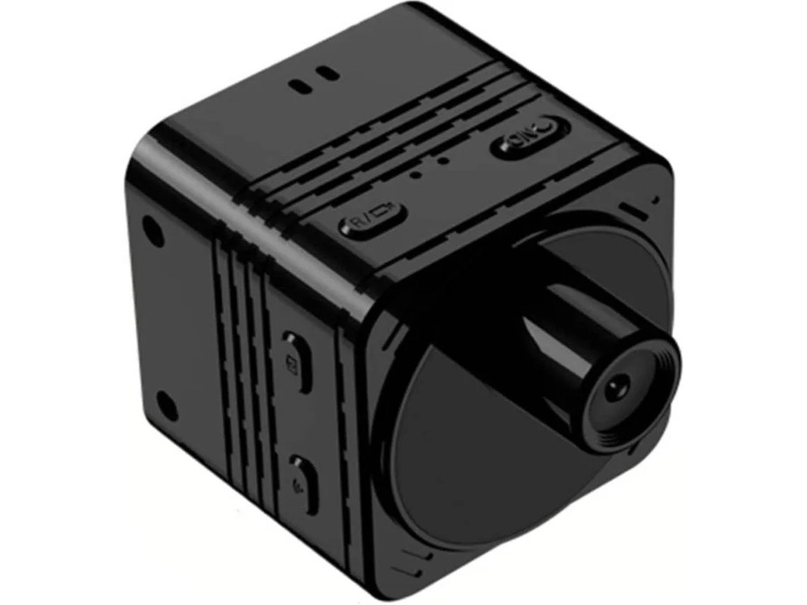 Minicâmera portátil sem fio com visão noturna e detecção de movimento, minicâmera de vigilância interna, bateria Bestvite (preta)