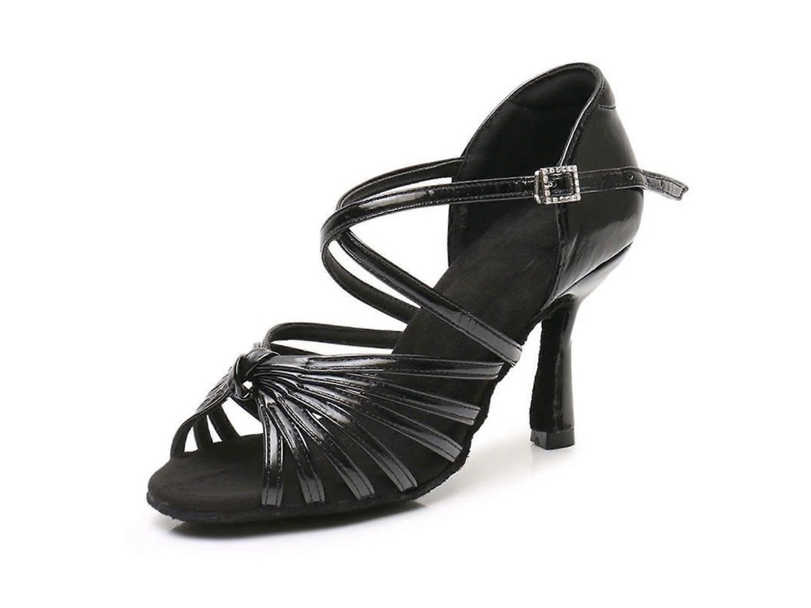 Sapatos de Dança com Salto Alto para Iniciantes e Praticantes Antiderrapante Confortável Tamanhos 34 41 Preto 8 Cm | S/MARCA