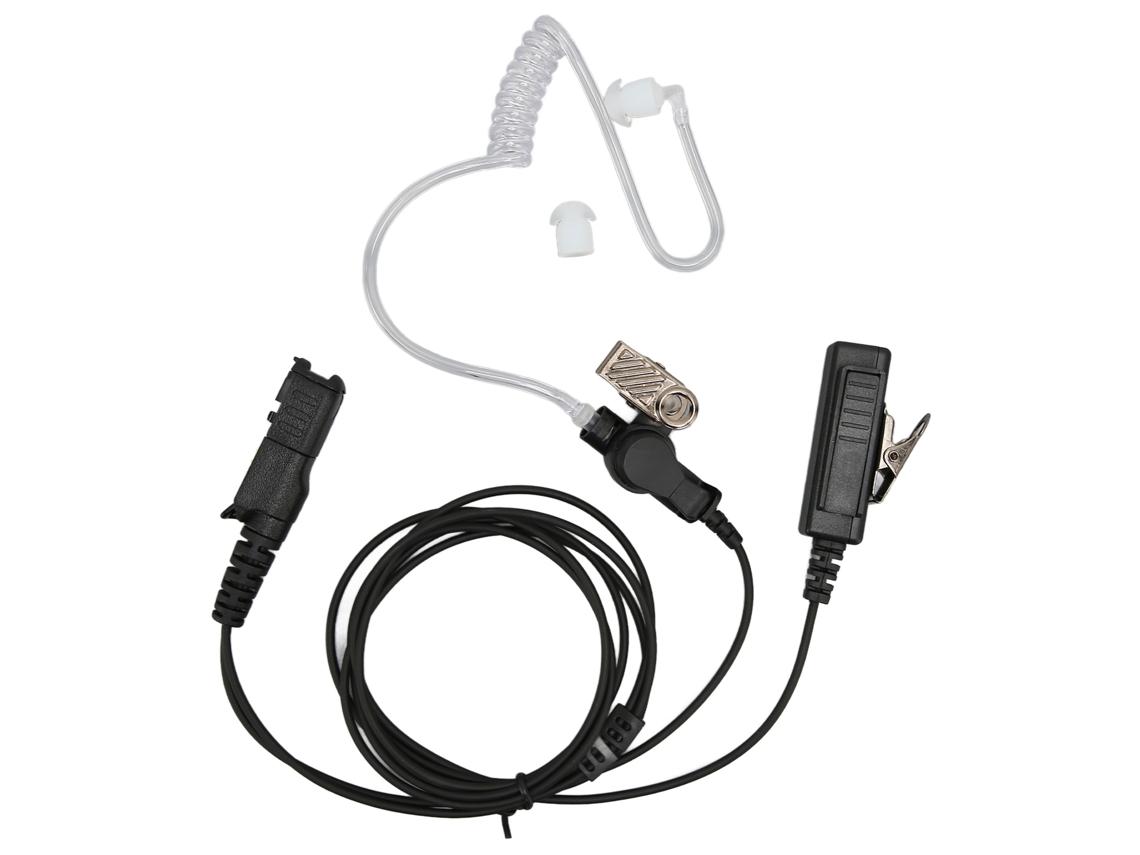 Fone De Ouvido Com Tubo Acústico Para Rádio Walkie Talkie Polícia Militar Segurança Com Clipe De Aço Inoxidável